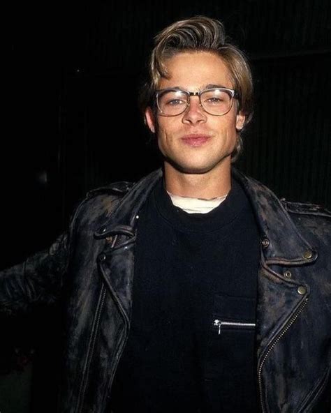 young brad pitt with glasses